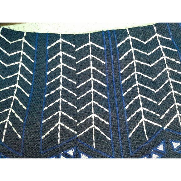 Womens Boho Embroidered High Waist Pleated Sz Medium Casual School Circle Skirt - Picture 3 of 5